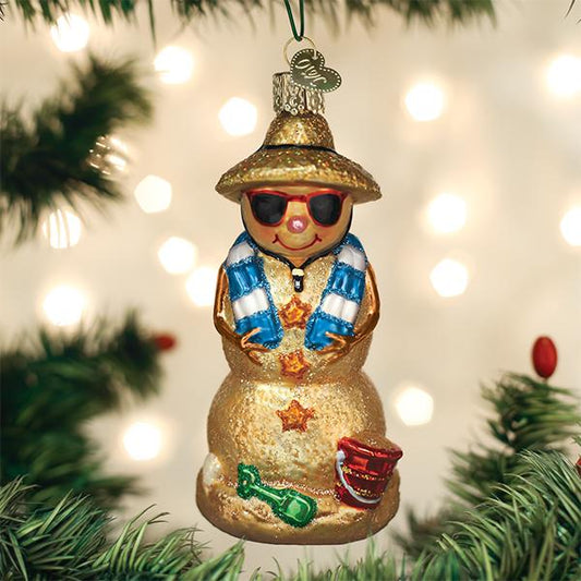 Sand Snowman Ornament - Southlake Paws