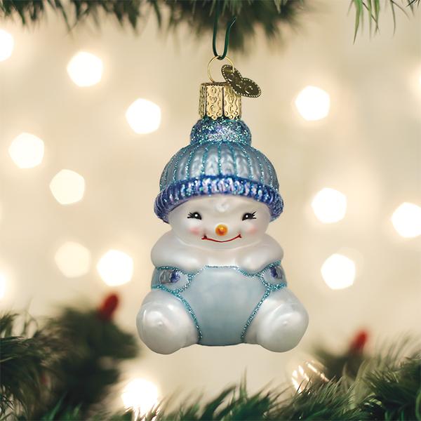 Snow Baby Boy Ornament - Southlake Paws