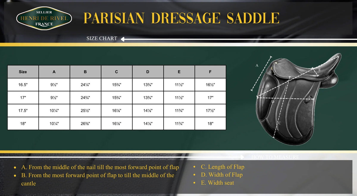 Henri De Rivel Parisian Monoflap IGP Dressage Saddle