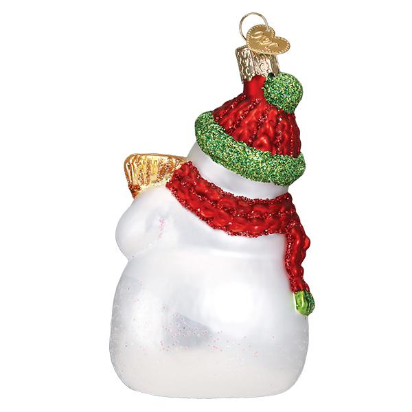 Snowman With Broom Ornament - Southlake Paws