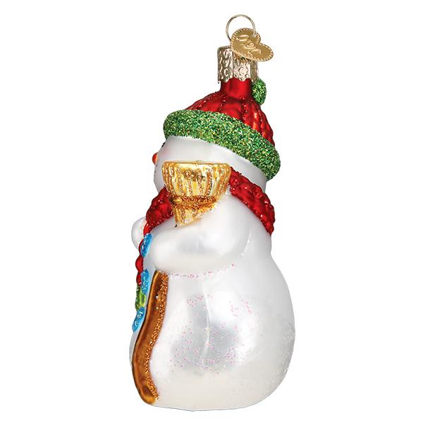 Snowman With Broom Ornament - Southlake Paws