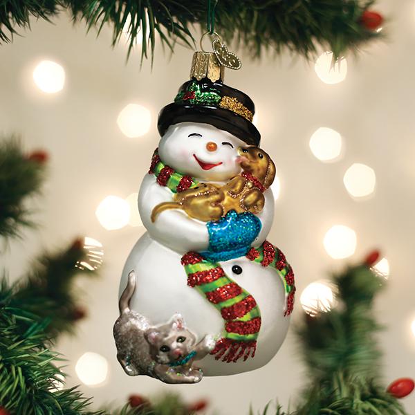 Snowman With Playful Pets - Southlake Paws