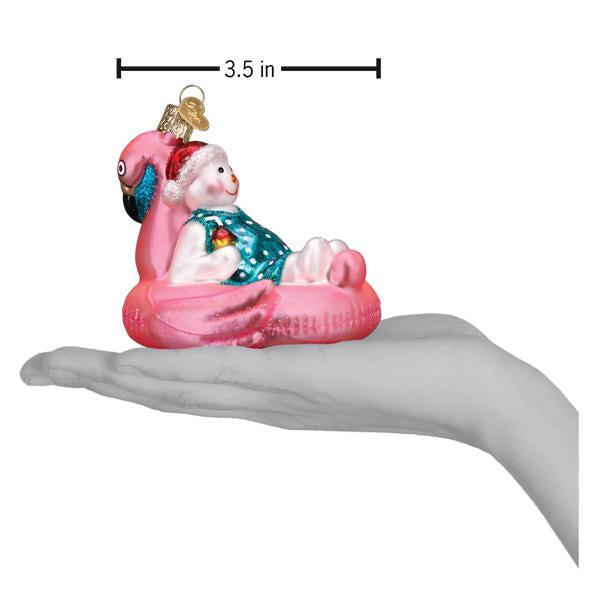 Pool Float Snowman Ornament - Southlake Paws