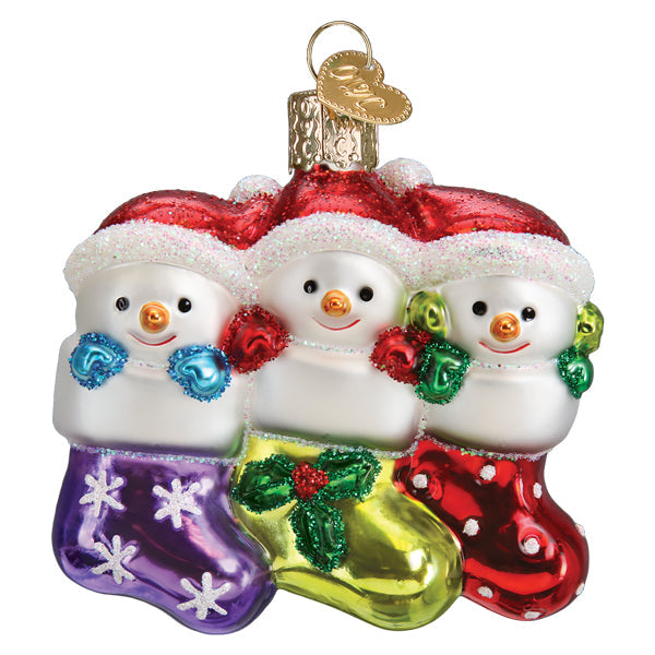Snow Family Of 3 Ornament - Southlake Paws