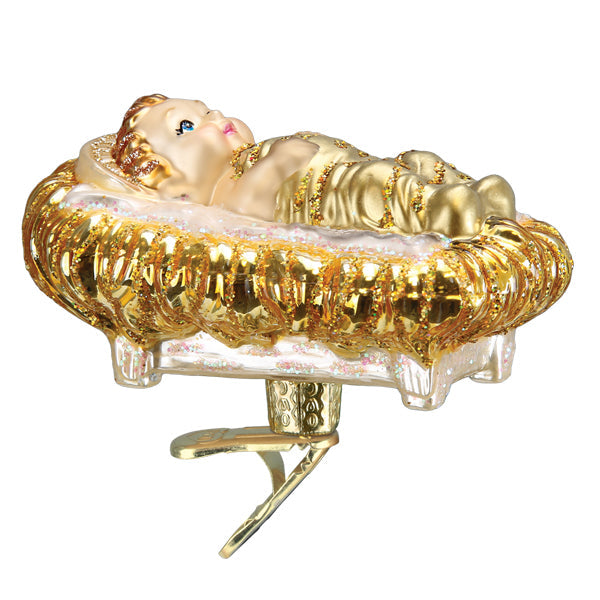 Baby Jesus In Manger Ornament - Southlake Paws