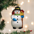 Load image into Gallery viewer, Snowman With Cardinal Ornament - Southlake Paws
