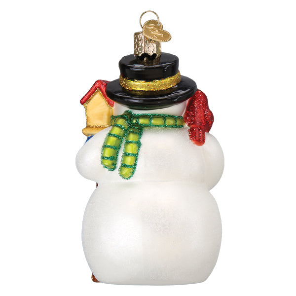 Snowman With Cardinal Ornament - Southlake Paws