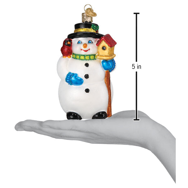 Snowman With Cardinal Ornament - Southlake Paws