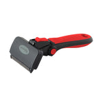 Medium Deshedding Tool Red For Short Coat Dogs and Cats by Refuresh