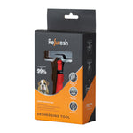 Medium Deshedding Tool Red For Short Coat Dogs and Cats by Refuresh