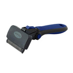 Small Deshedding Tool Blue For Long Coat Dogs by Refuresh