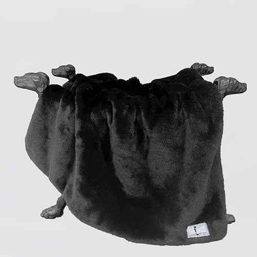 Hello Doggie Big Baby Blanket Caviar Faux Fur Handmade Blankets for Pets