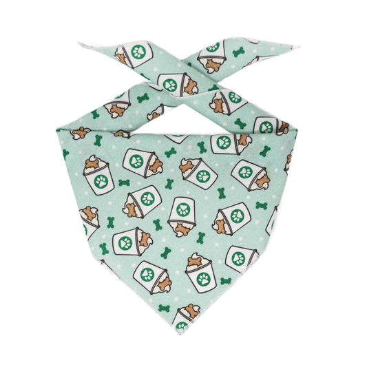 Coffee Bandana | Food Dog Tie Bandana | Dog Treat | Dog Bandana - Southlake Paws