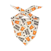 Beer Bandana | Food Dog Tie Bandana | Beer Mugs| Dog Bandana | Brewery Buddy
