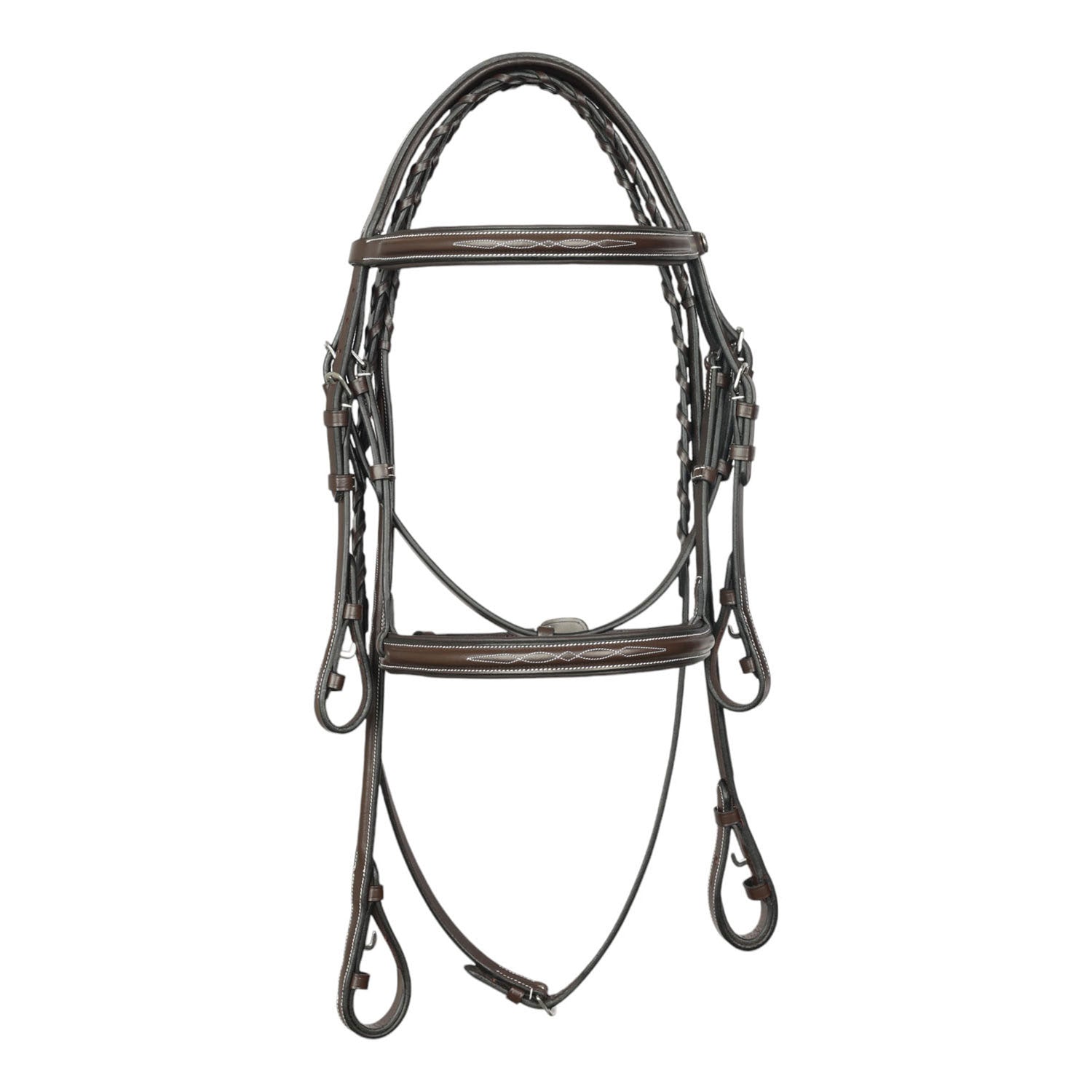 Henri de Rivel Pro Fancy Raised Comfort Crown Padded Bridle With Fancy Raised Reins - image 5