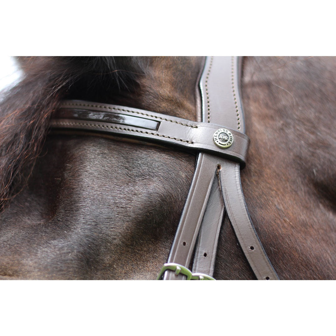 Henri de Rivel Pro Piaffe Mono Crown Bridle with Flash Noseband with Patent Leather - image 2