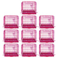 Load image into Gallery viewer, 24-42" Collapsible Pink Dog Crate RED24-42
