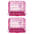 Load image into Gallery viewer, 24-42" Collapsible Pink Dog Crate RED24-42
