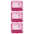 Load image into Gallery viewer, 24-42" Collapsible Pink Dog Crate RED24-42

