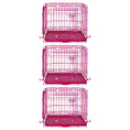 Load image into Gallery viewer, 24-42" Collapsible Pink Dog Crate RED24-42
