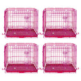 Load image into Gallery viewer, 24-42" Collapsible Pink Dog Crate RED24-42
