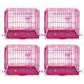 Load image into Gallery viewer, 24-42" Collapsible Pink Dog Crate RED24-42
