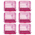 Load image into Gallery viewer, 24-42" Collapsible Pink Dog Crate RED24-42

