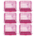Load image into Gallery viewer, 24-42" Collapsible Pink Dog Crate RED24-42
