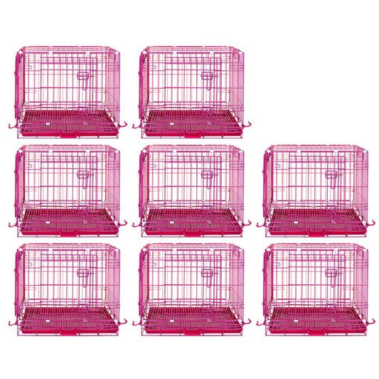 24-42" Collapsible Pink Dog Crate RED24-42