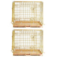 Load image into Gallery viewer, 24-42" Collapsible Copper Gold Dog Crate GLD24-42
