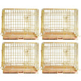 Load image into Gallery viewer, 24-42" Collapsible Copper Gold Dog Crate GLD24-42
