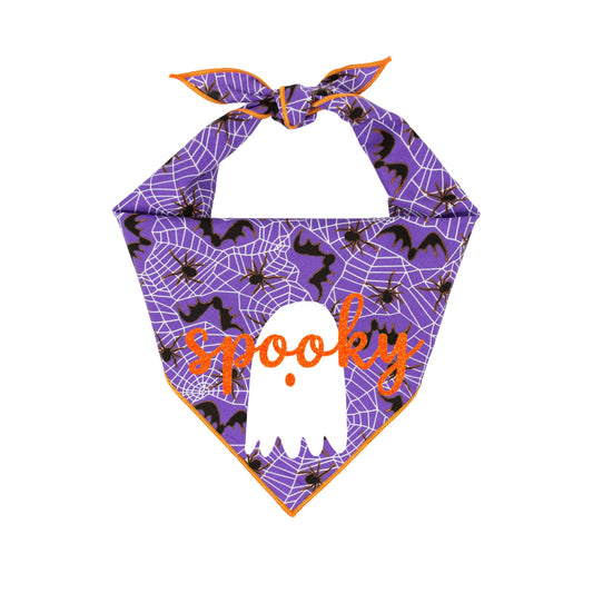 Halloween Bandana | Halloween Dog Bandana | Spider, Spider Web Ghost - Southlake Paws