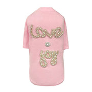 Love N Joy Dog Tee- Baby Pink