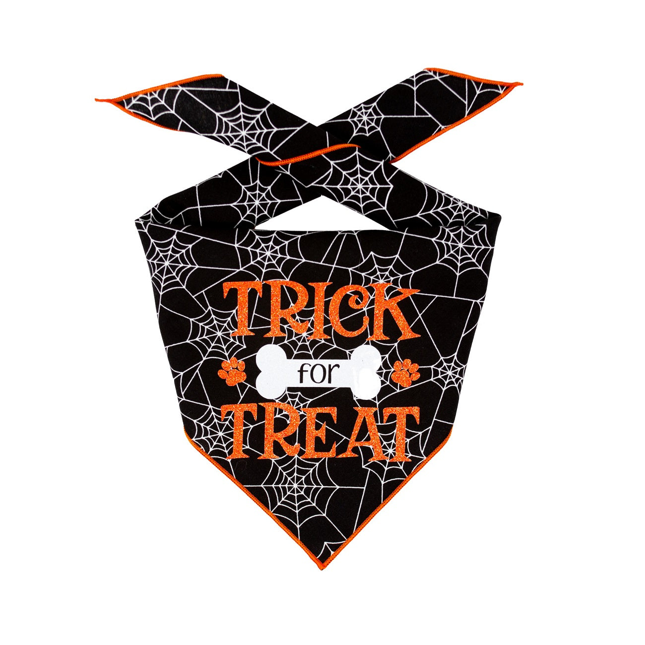 Halloween Bandana | Halloween Dog Bandana | Black Spider Web | Trick for Treat - Southlake Paws