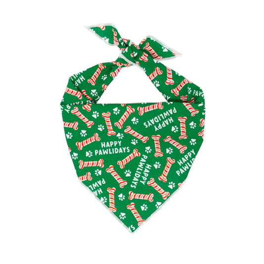 Christmas Bandana |  XMAS Bandana | Holiday Bandana |  HAPPY PAWLIDAYS - Southlake Paws