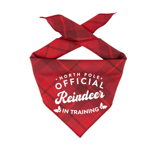 Christmas | Christmas Bandana | Luxe Flannel | Reindeer | Holiday Bandana | Dog Bandana - Southlake Paws