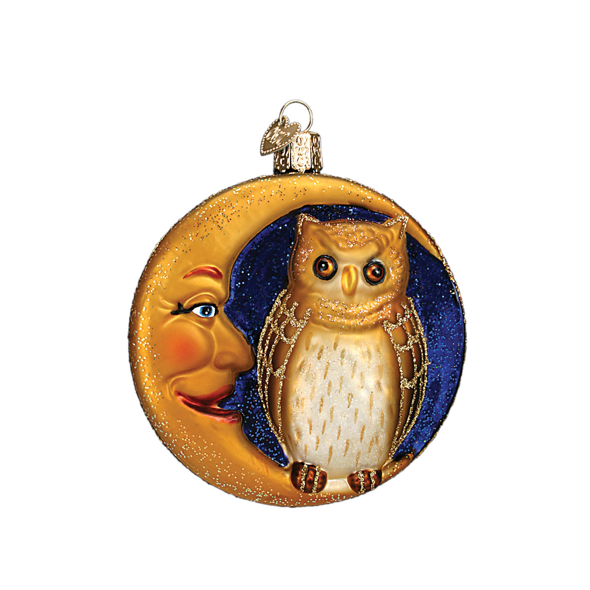 Owl In Moon Ornament - Southlake Paws