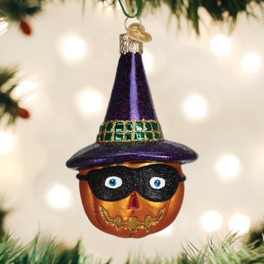 Masked Witch Jack O'lantern Ornament - Southlake Paws