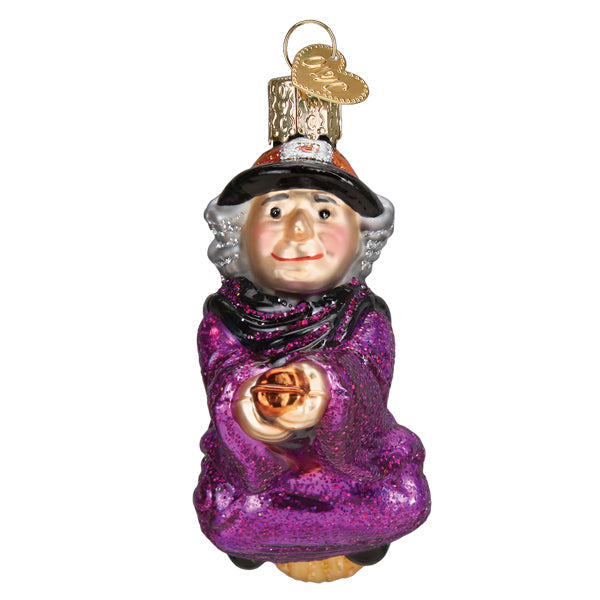 Witch On Broomstick Ornament - Southlake Paws