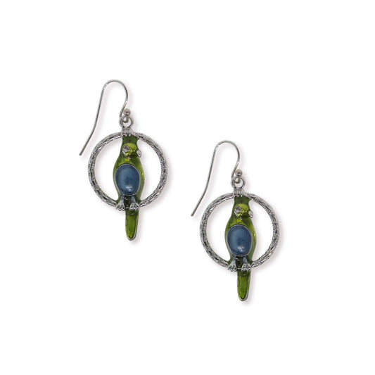 Neotropic Exotic Parrot Hoop Earrings