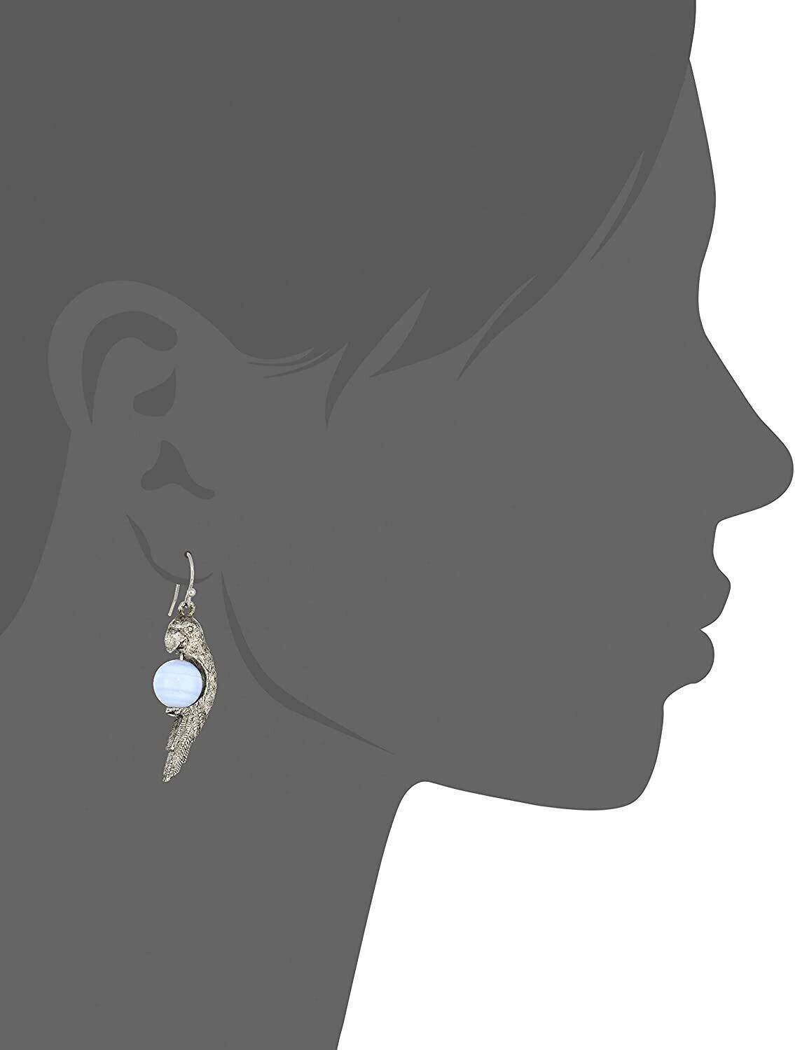 Neotropic Exotic Parrot And Gemstone Drop Earrings