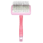 Plastic Handle Medium Slicker Brush Pink by Zolitta