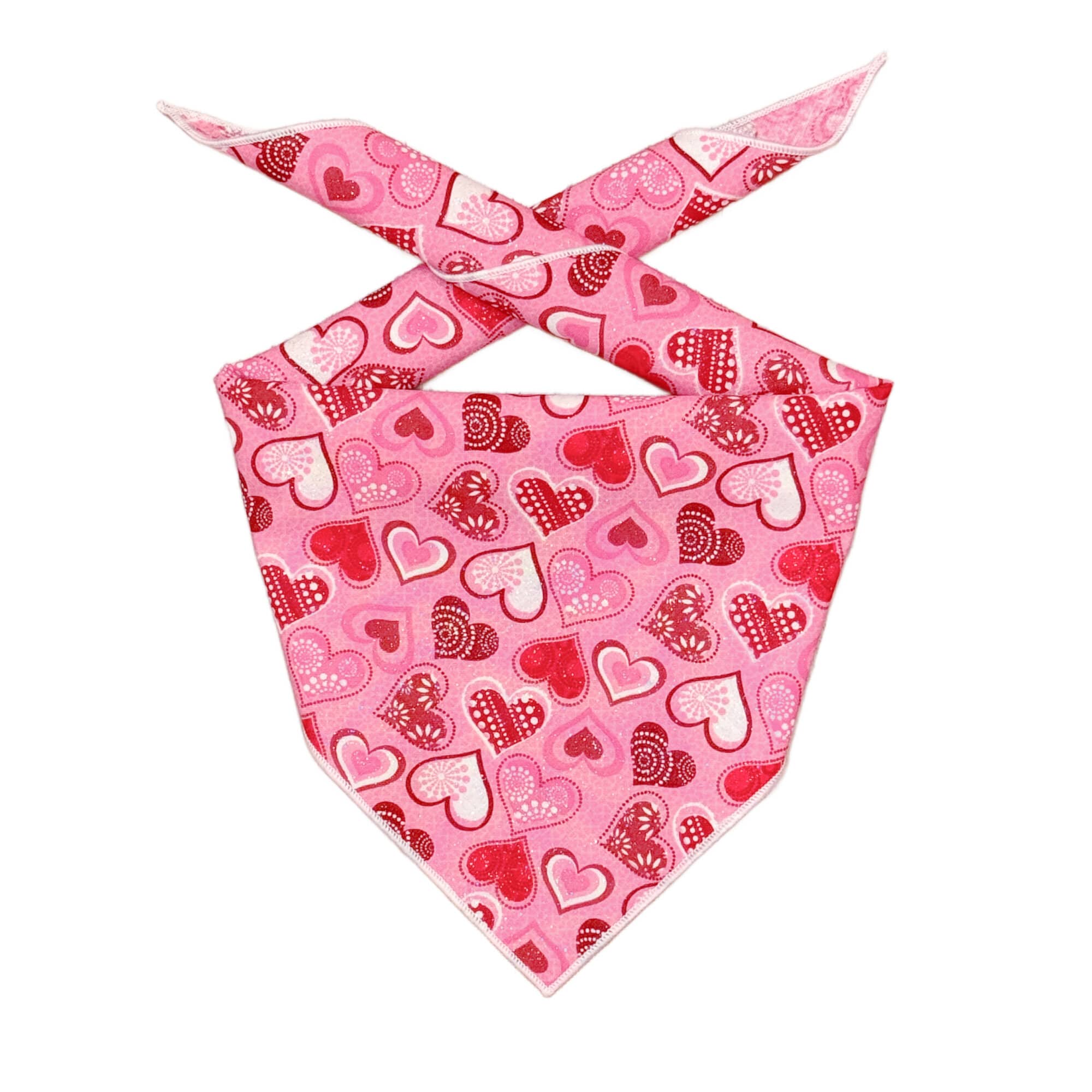 Valentine Bandana | Valentines Day Bandana | Dog Bandana | Pink Sparkle - Southlake Paws
