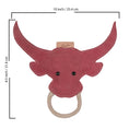 Load image into Gallery viewer, ExionPro Natural Leather Bull Dog Toy with Non Toxic Fiber Stuffing- Pink Color
