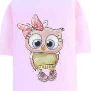 Cutie Dog Tee Collection Baby Pink Owl