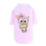 Cutie Dog Tee Collection Baby Pink Owl
