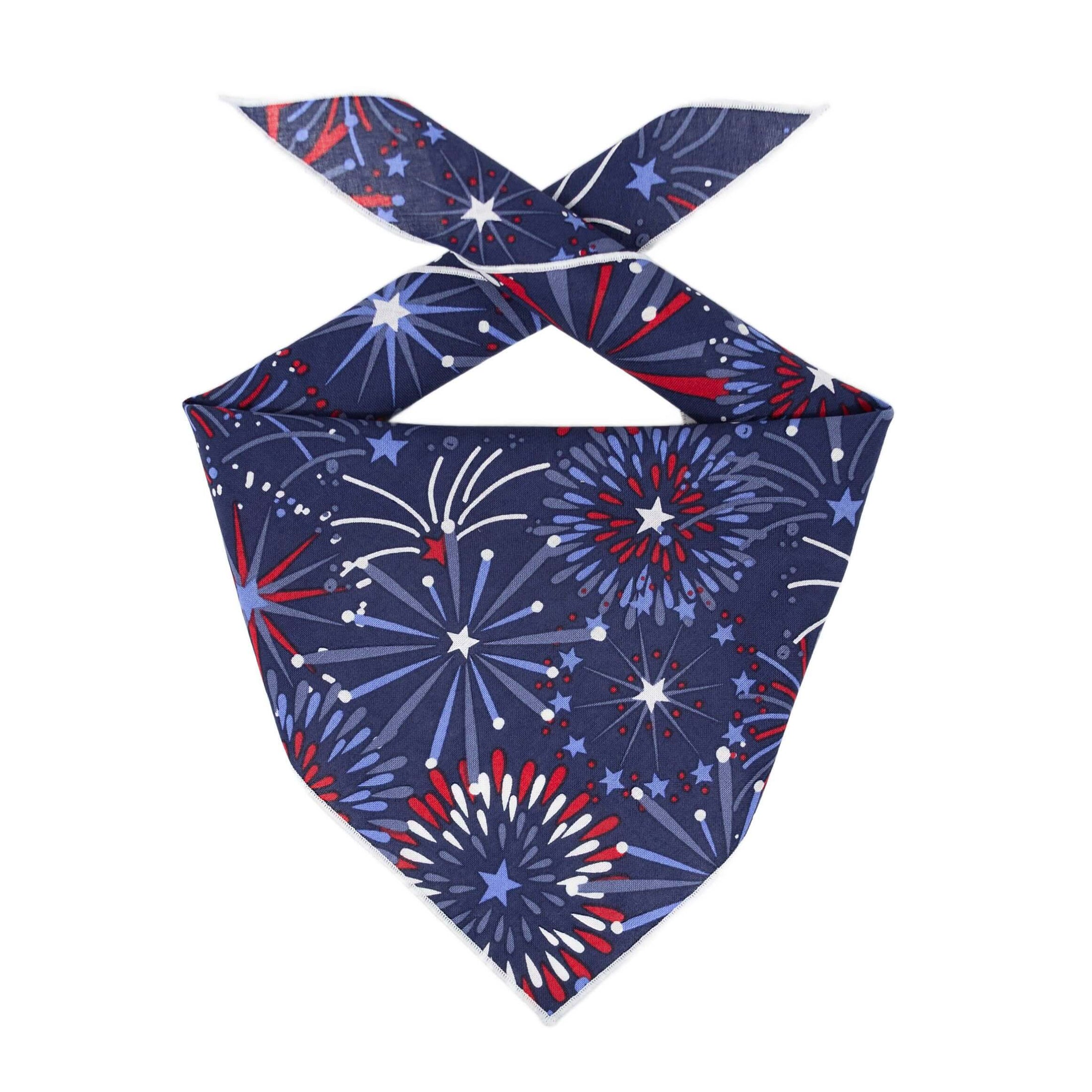 4th of July | Memorial Day Bandana | USA |  Patriotic dog bandana | Fireworks - Southlake Paws