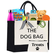 Tote Bag | 10 oz. Canvas Tote |  | 2 PC Dog Tote | Dog Lover Gift | THE DOG BAG + Treat Dealer Small Bag