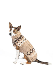 Sandy Cable Knit Wool Dog Sweater