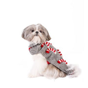 Candy Cane Dog Sweater